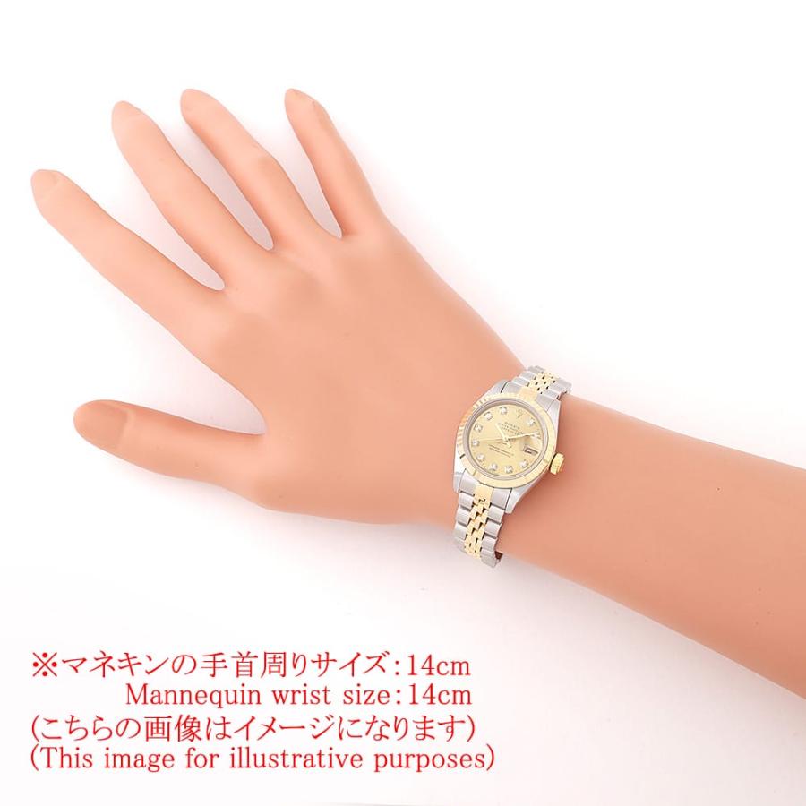 中古（目立った傷や汚れなし）ロレックス デイトジャスト 10Pダイヤ 79173G シャンパン Y番 中古 レディース 腕時計 16F4ROAU3130