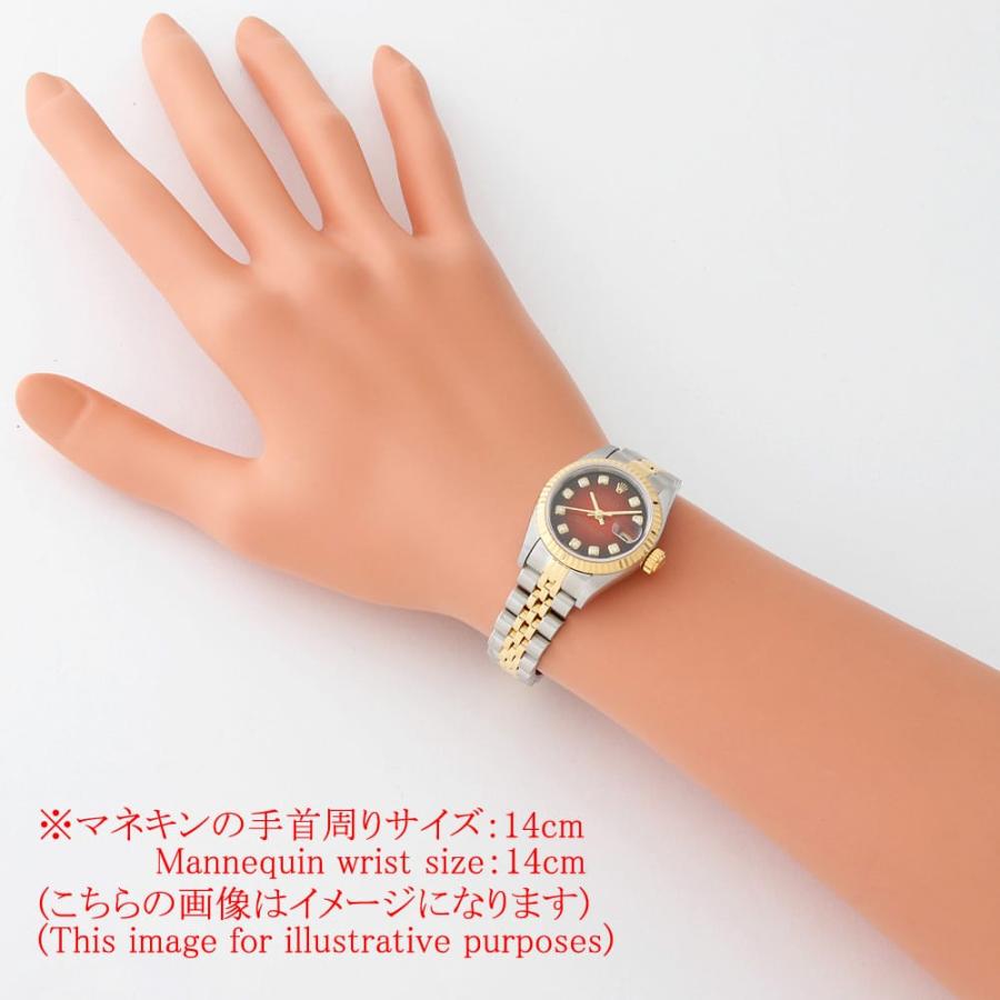 中古（目立った傷や汚れなし）ロレックス デイトジャスト 10Pダイヤ 79173G レッド グラデーション Y番 中古 レディース 腕時計 08NDROAU0001