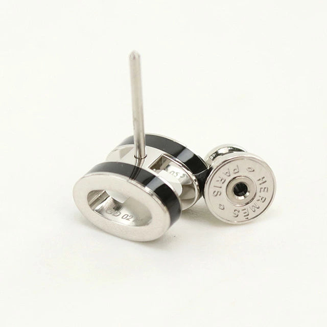 エルメス ピアス レディース ブランド アクセサリー MINI POP H HERMES シルバー-ブラック