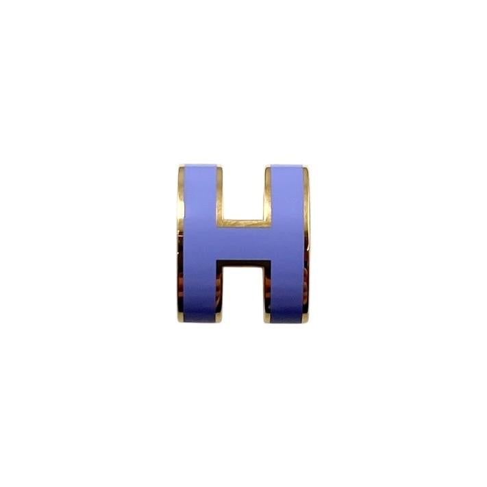 エルメス ピアス ポップアッシュ ミニ H608002F11 Hロゴ リラ パープル ゴールド BOUCLES D'OREILLES MINI POP H HERMES