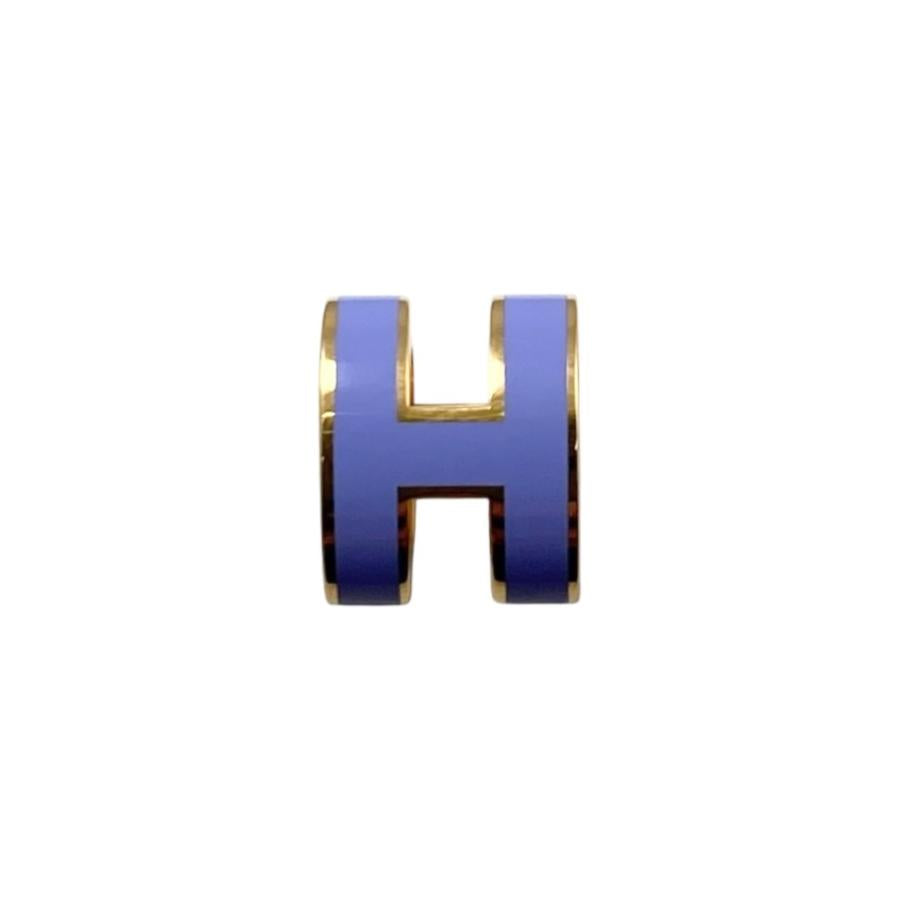 エルメス ピアス ポップアッシュ ミニ H608002F11 Hロゴ リラ パープル ゴールド BOUCLES D'OREILLES MINI POP H HERMES
