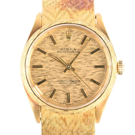 中古（やや傷や汚れあり）ロレックス オイスターパーペチュアル 腕時計 1035 3番 イエロー メンズ ヴィンテージ