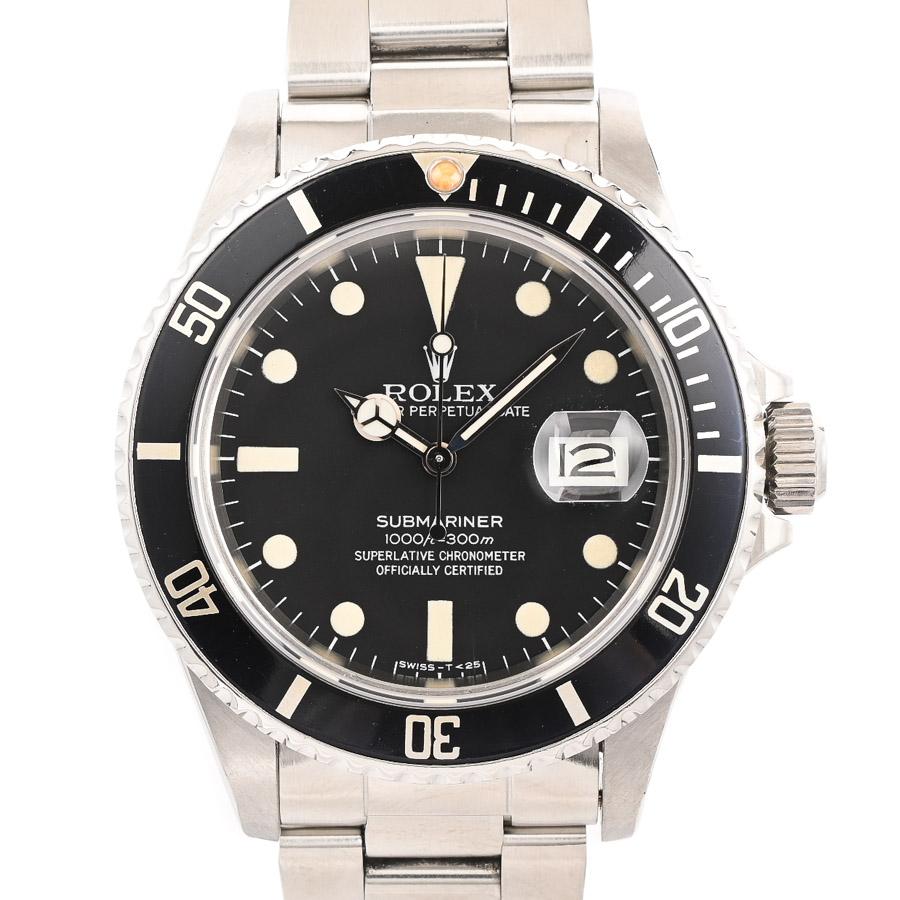 中古（やや傷や汚れあり）ロレックス サブマリーナー 腕時計 16800 7番 ブラック メンズ ヴィンテージ