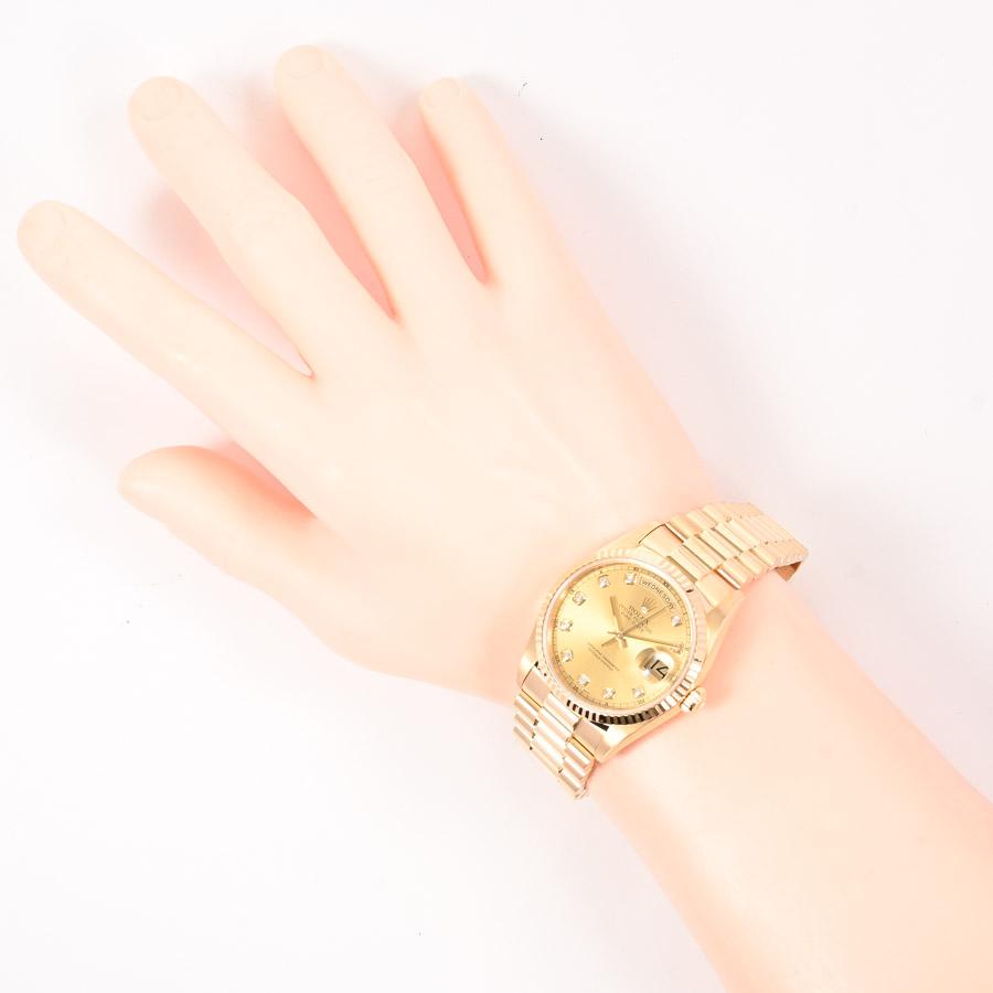 中古（目立った傷や汚れなし）ロレックス デイデイト 腕時計 18238G A番 イエロー メンズ 中古A品