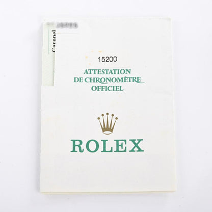 中古（目立った傷や汚れなし）ロレックス オイスターパーペチュアルデイト 腕時計 15200 P番 ブルー メンズ 中古A品