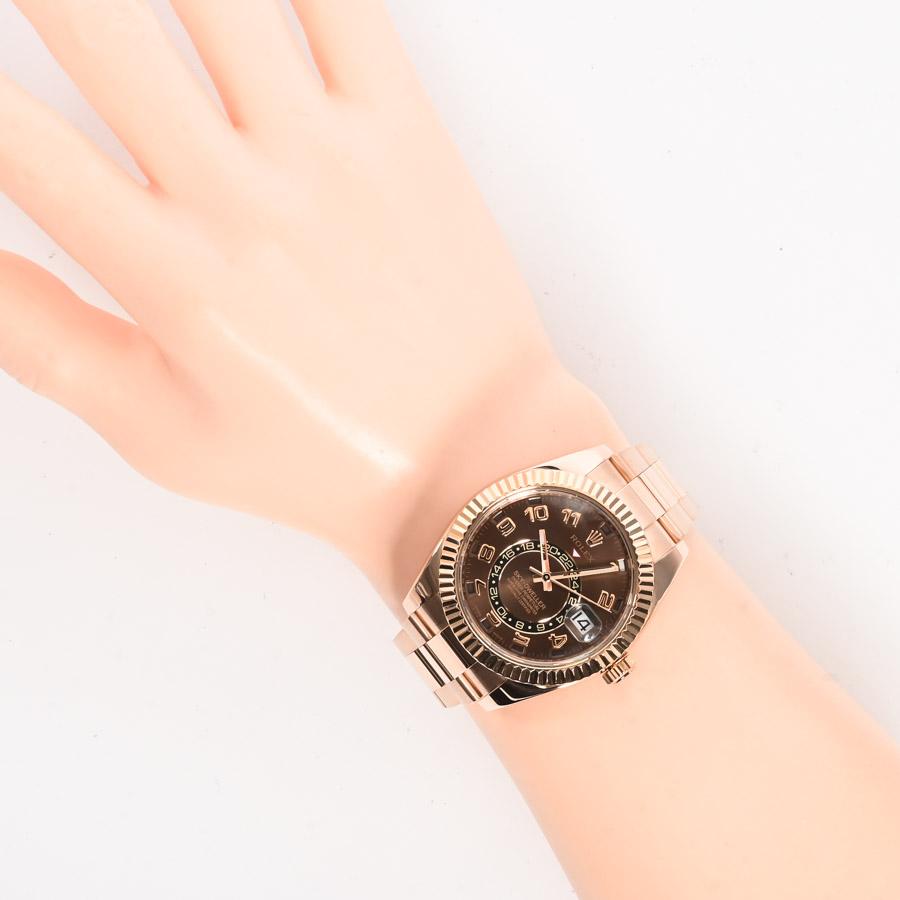 中古（目立った傷や汚れなし）ロレックス スカイドゥエラー 腕時計 326935 ランダム品番 ブラウン メンズ 中古A品