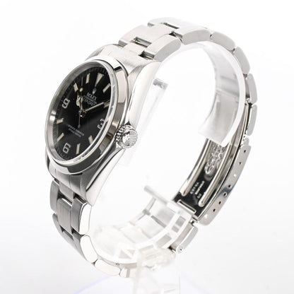 中古（目立った傷や汚れなし）ロレックス エクスプローラー1 腕時計 14270 U番 ブラック メンズ 中古A品